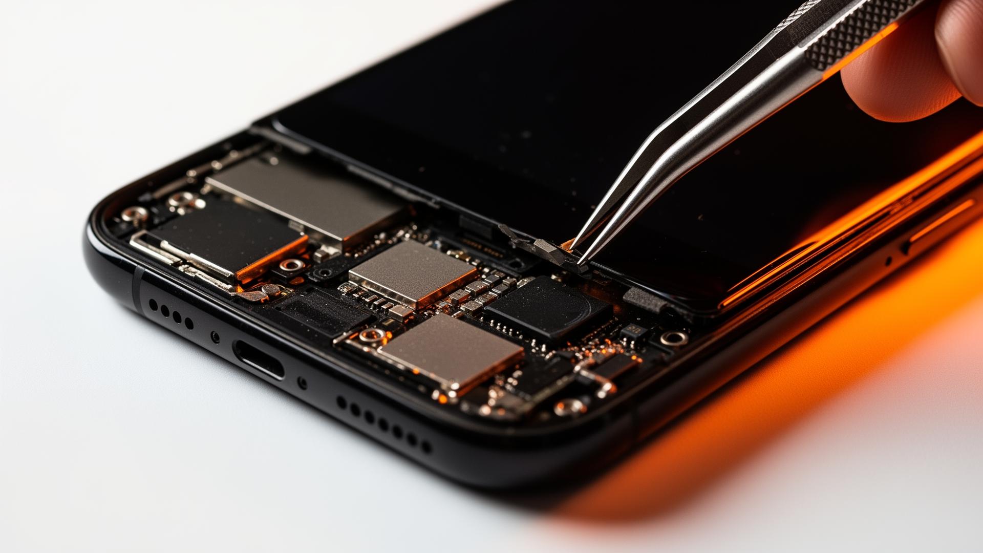 Riparazione smartphone in corso